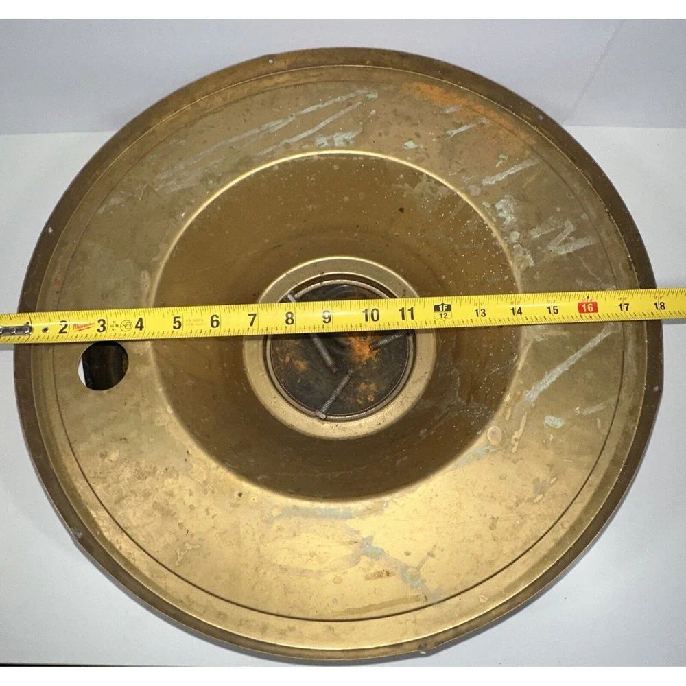 Vtg MCM Mell Mfg. Co. Holly Time Christmas Tree Stand‎ B-5 Black & Gold-Complete